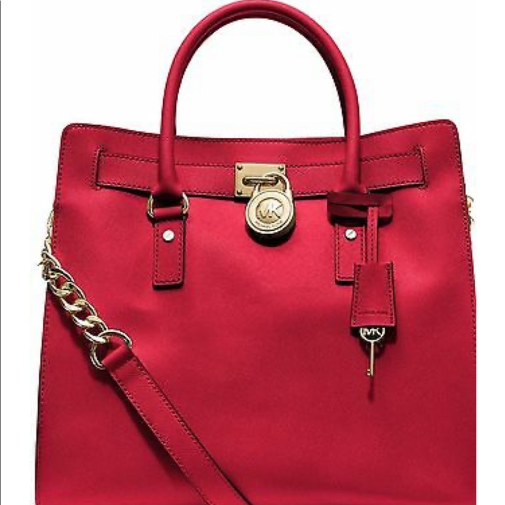 Michael Kors Hamilton Saffiano leather large shoulder tote satchel bag